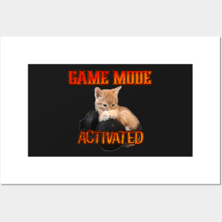 Gamer Kitten Game Mode Activated Posters and Art